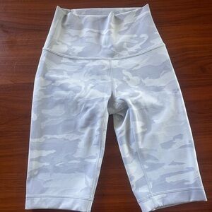 lululemon athletica White Camo Bike Shorts